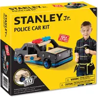 Stanley DIY Polizeiauto - Konstruktionsspielzeug - 20.5 x 10 x 8.4 CM - Komplettset mit Schrauben und Farbe - 39 Teile - Holz