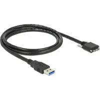 DeLOCK 1m USB 3.0, 1 m, USB A, Micro-USB B, USB 3.2 Gen 1 (3.1 Gen 1), Männlich/Männlich, Schwarz