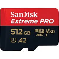 SanDisk 512GB Extreme Pro MicroSDXC 170MB/s +Adapter