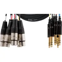 Cordial CML 8-0 FV 5 C - 8x XLR female 3 pol, 8x 6.3 mm Klinke stereo, 5,00m