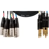 Cordial CML 8-0 MV 5 C - 8x XLR male 3 pol, 8x 6.3 mm Klinke stereo, 5,00m