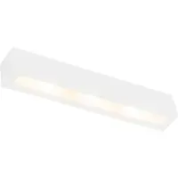 QAZQA - Moderne Wandleuchte weiß 3-flammig - Tjada Novo I Wohnzimmer I Schlafzimmer - Gips Rechteckig - LED geeignet G9