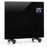 Klarstein Elektroheizung, Konvektor-Heizung mit Bodenrollen, Mobile Elektroheizung Energiesparend, Schlanke, Leise Heizung Elektrisch, Standgerät Heizkörper Elektrisch mit Thermostat, 1000 W