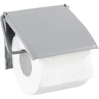 Wenko Cover Toilettenpapierhalter 23731100 , Maße (B x H x T): 13,5 x 12 x 2,5 cm, grau