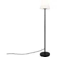 QAZQA Außen Stehlampe schwarz mit weißem Schirm IP65 25 cm - Virginia