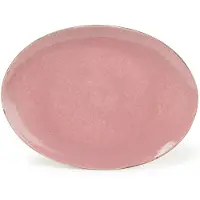 Bitz Teller Bitz Oval Grey Light Pink 45x34 cm