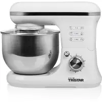 Tristar MX-4817 Küchenmaschine, 5 l, Weiß, Tasten, Drehregler, Edelstahl, Kunststoff, 1200 W