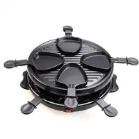 Lex Raclette Grill Tischgrill Löwenthal 2 in 1 inkl. 6 Pfännchen 6 Personen 800W