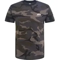 Alpha industries T-Shirt Basic T Small Logo Camo 188505C Grau Regular Fit