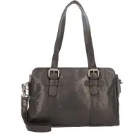 Spikes & Sparrow Leder Umhängetasche Schultertasche Bronco Shoulderbag Black schwarz