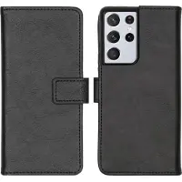 IMoshion Samsung Galaxy S21 Ultra Hülle - Kunstleder - - Klapphülle - Schwarz