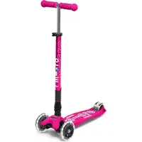 Micro mobility Maxi Micro Deluxe Foldable LED, Kinder, Dreiradroller, Mädchen, Asphalt, 50 kg, 3 Rad/Räder