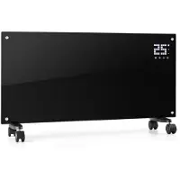 Klarstein Elektroheizung, Konvektor-Heizung mit Bodenrollen, Mobile Elektroheizung Energiesparend, Schlanke, Leise Heizung Elektrisch, Standgerät Heizkörper Elektrisch mit Thermostat, 2000 W