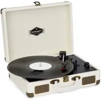 Auna Nostalgy by Peggy Sue Retro-Plattenspieler LP USB AUX Creme