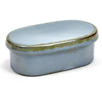 Serax Butterdose Terres De Rêves Tableware by Anita Le Gr Smoky Blue 14,5 x 8,5 x 5 cm