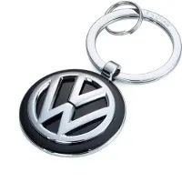 Troika VOLKSWAGEN KEYRIN Schlüsselanhänger VW-Logo rund, glänzend grau/schwarz