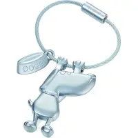 Troika DOGGY Schlüsselanhänger Hund, Napf, matt grau