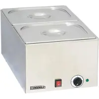 Casselin Bain-Marie aus Edelstahl mit 1, 2 oder 3 Wannen mit Sicherheitsthermostat, Ausführung:2 Wannen