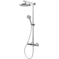 Schulte Duschsäule inkl. Thermostat Classic rund edelstahl D9640 90