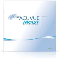 Acuvue 1-Day Moist (90er Packung) Tageslinsen (-0.5 dpt & BC 9) mit UV-Schutz für Allergiker & trockenere Augen