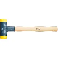 Wiha Schonhammer rückschlagfrei mit Hickory-Holzstiel, Rund-Schlagkopf