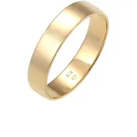 Elli Ringe - Ring Bandring Trauring Basic Hochzeit Paar 585 Gel - Gr. 58 MM - in Gold - für Damen
