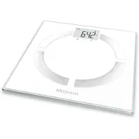 Medisana BS 444 connect Körperanalysewaage 180 kg, Personenwaage zur Messung von Körperfett, Körperwasser, Muskelmasse und Knochengewicht mit Bluetooth und Analyse App, Weiß