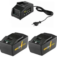 Rems Akku Set Power Pack 21,6V (22V max) mit 2x Akku 5,0Ah + Ladegerät 90W ( 571591 )