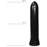 All Black - Dildo mit glatter Oberfläche und flexibler Form 1 St