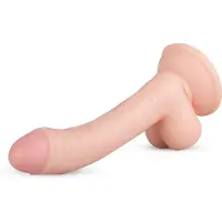 Huismerk Vince - Dildo mit Hoden und Vorhaut - 19,5cm (natur)