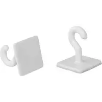 Party Deco Self-adhesive hooks, plastic, maximum load 1kg (1 pkt / 20 pc.)