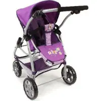 Bayer Chic 3in1 Kombi Puppenwagen EMOTION ALL IN, Purple Checker