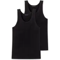Schiesser Unterhemd Herren 103401 Authentic Black (2er Set)-XXL