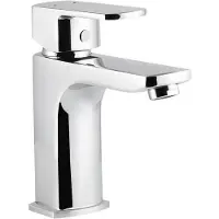 Cornat Waschtischarmatur Saint 3187, verchromt, 16,8 cm hoch, aus Messing, mit Push Open Ablaufgarnitur