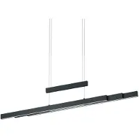 TRIO Leuchten - Modern Hängelampe I Pendellampe I Pendelleuchte schwarz inkl. LED mit Touch-Dimmer 3-Licht - Sofie Touch-funktion Dimmer I Dimmbar I Wohnzimmer I Up I Down - Stahl Länglich - I (nicht