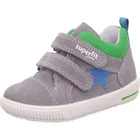 Superfit Moppy Kinderschuhe Kleinkinder Lauflern Halbschuhe Klettschuh Grau Freizeit, Schuhgröße:19 EU