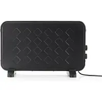 Nedis HTCO40FBK, Elektrischer Konvektor-Raumheizer, 1,5 m, Drinnen, Flur, Schwarz, Metall