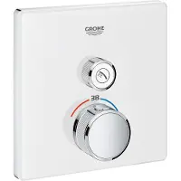 GROHE Grohtherm SmartControl Thermostat mit einem Absperrventil, Wandrosette moon white, 29153LS0