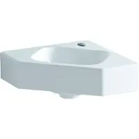 Geberit Eck-Handwaschbecken iCon 46x33cm, m Hahnl., o. ÜL, weiß KeraTect