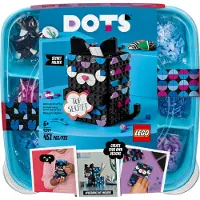 LEGO 41924 DOTS Geheimbox Katze mit 2 Verstecken und Notizhalter, Schreibtischdeko, Bastelset für Kinder, Kinderzimmer-Deko