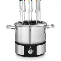 WMF Fondue Lono für bis zu 8 Personen 1,5 l 1500 Watt Cromargan matt