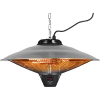 Eurom Partytent heater 2100, Karbonfaser, IP24, Drinnen, Zimmerdecke, Schwarz, Metall