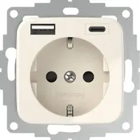 USB inCharge PRO SI; 1 x /A 1 x /C , 3000 mA / 15W, cremeweiss