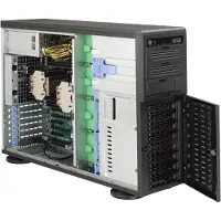 Supermicro SuperChassis 743AC-668B, Full Tower, Server, Schwarz, ATX, EATX, micro ATX, Metall, Ventilatorausfall, HDD, Netzwerk, Leistung