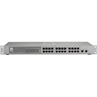 LevelOne EFB FGP-2412W630 26-Port FE PoE+ Switch, 24x FE PoE+, + 2x GE SFP/RJ45 Combo Port (630W) FGP2412W630