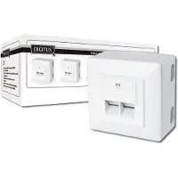 Digitus CAT 6, Klasse E, Datendose, Aufputz, RJ-45, Weiß, China
