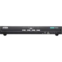 Aten 4-Port USB DVI Secure KVM Switch (PSS PP v3.0 konform), 3840 x 2160 Pixel, 4K Ultra HD, Rack-Einbau, 5,4 W, Schwarz
