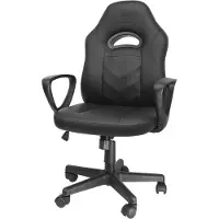 Deltaco Gaming GAM-094, Universal-Gamingstuhl, 90 kg, Gepolsterter, ausgestopfter Sitz, Gepolsterte, ausgestopfte Rückenlehne, Schwarz, Schwarz