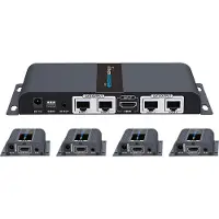Deltaco HDMI-Sender über Ethernet-Kabel, 1080p in 60 Hz, bis zu 40 m, schwarz
