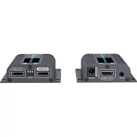 Deltaco HDMI-Switch über Netzwerkkabel, erweitert das HDMI-Signal 1080p bei 60 Hz auf bis zu 40 m, EDID, unt